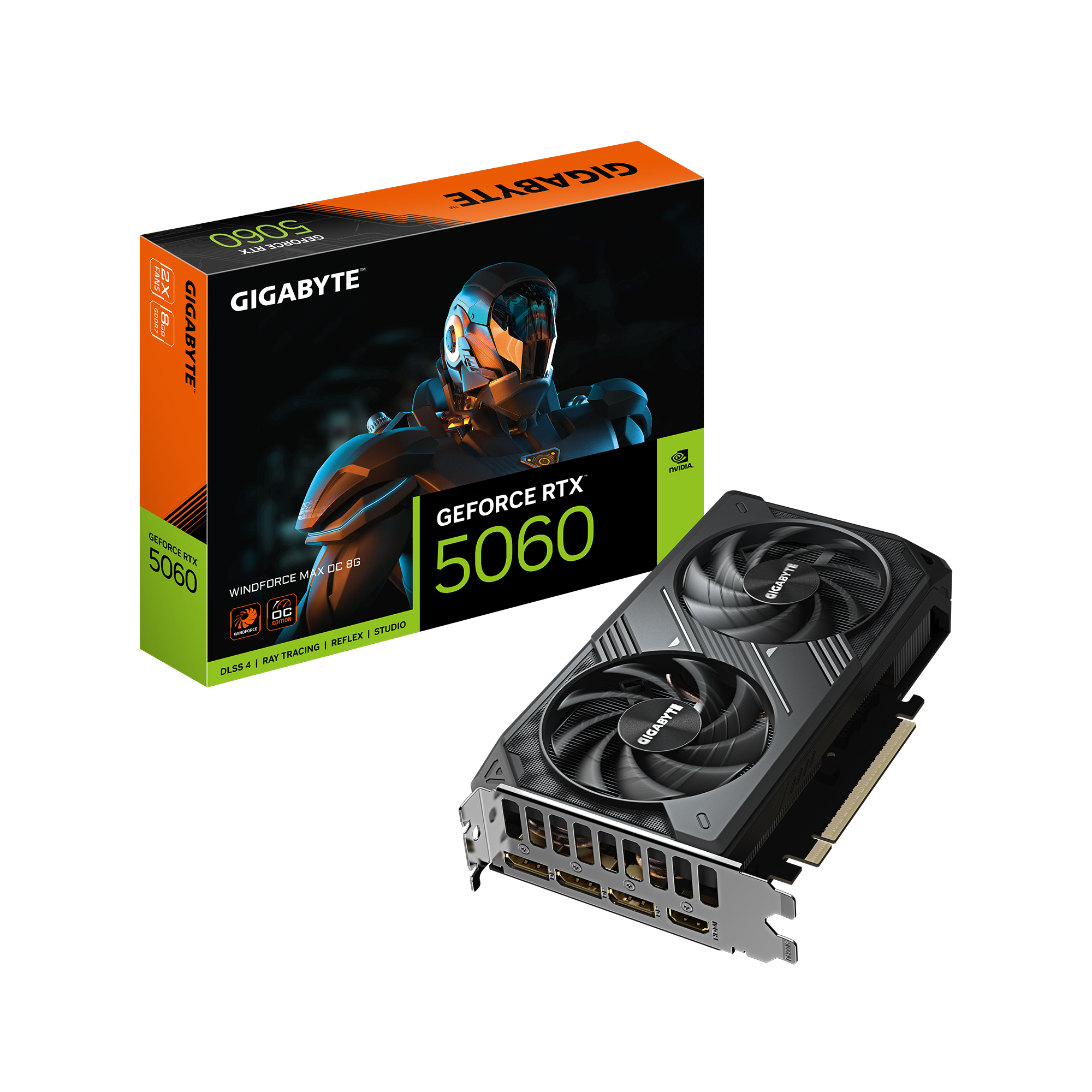 Відеокарта Gigabyte GeForce RTX 5060 WINDFORCE MAX OC 8192MB (GV-N5060WF2MAX OC-8GD)